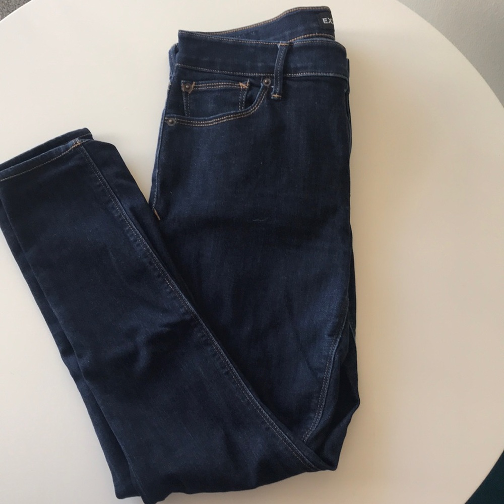 Express Dark Wash MidRise legging Jeans, 8R